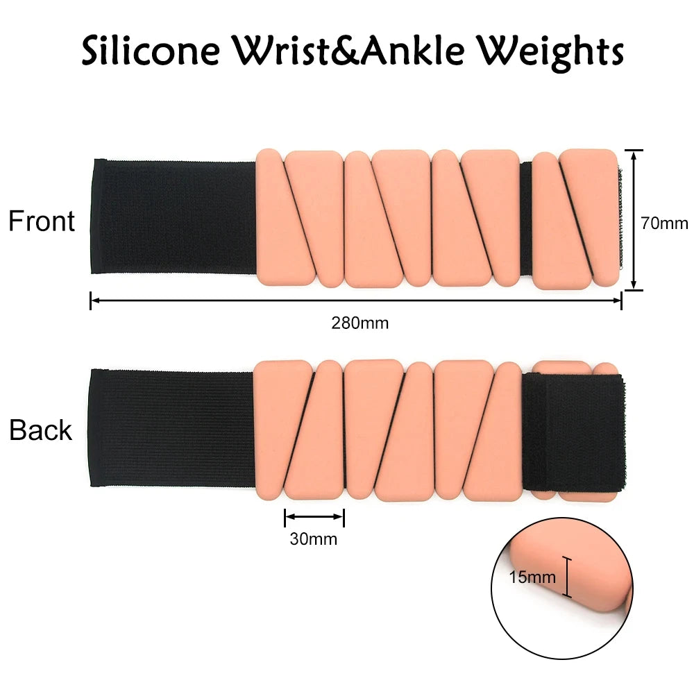 1/2lbs Yoga Wrist Weight Exercise Adjustable Ankle